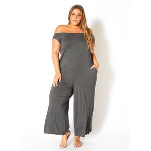 Bellatrix Plus‎ Size Off Shoulder Wide Leg Jumpsuit 1XL
